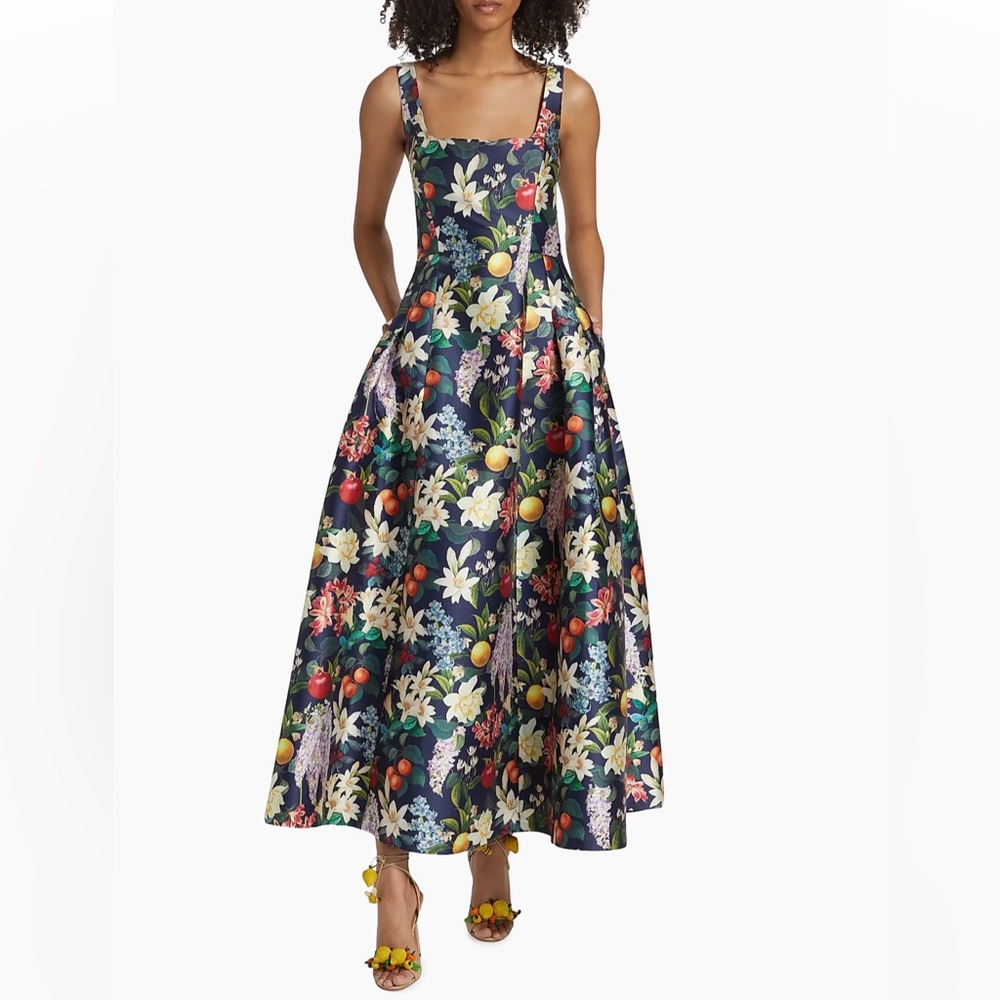 Sachin & Babi Mia Floral Tea-Length Gown